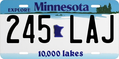 MN license plate 245LAJ