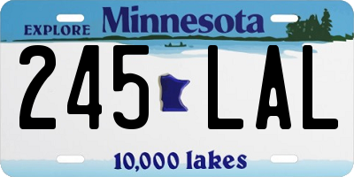 MN license plate 245LAL