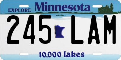 MN license plate 245LAM