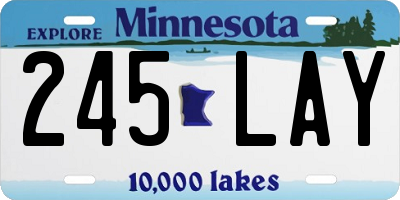 MN license plate 245LAY
