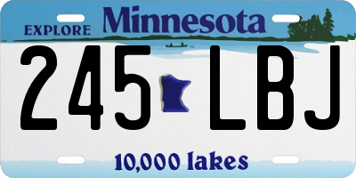 MN license plate 245LBJ