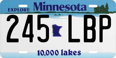 MN license plate 245LBP