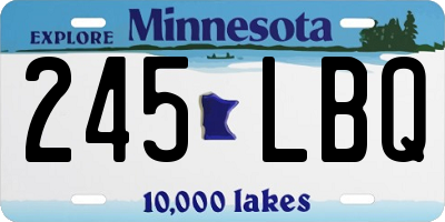 MN license plate 245LBQ