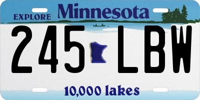 MN license plate 245LBW