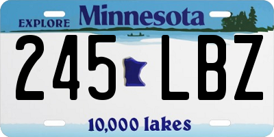 MN license plate 245LBZ