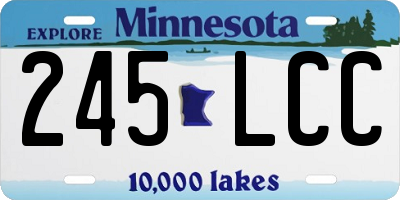 MN license plate 245LCC