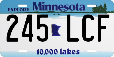 MN license plate 245LCF