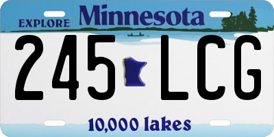 MN license plate 245LCG