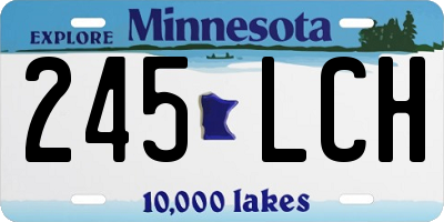 MN license plate 245LCH