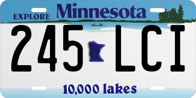 MN license plate 245LCI