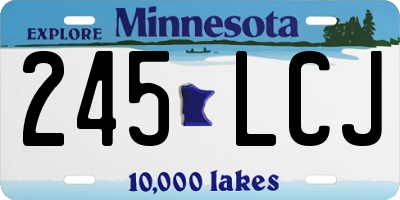 MN license plate 245LCJ