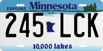 MN license plate 245LCK
