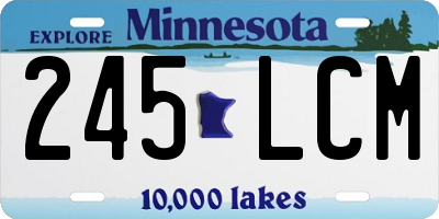 MN license plate 245LCM