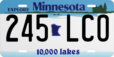 MN license plate 245LCO