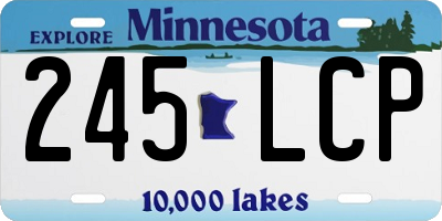 MN license plate 245LCP