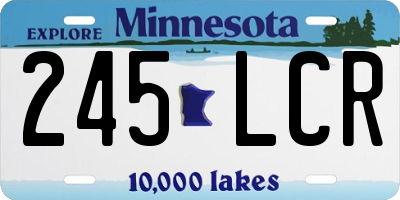 MN license plate 245LCR