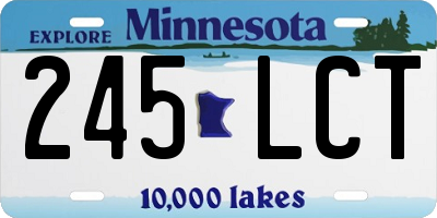 MN license plate 245LCT