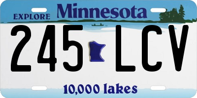 MN license plate 245LCV
