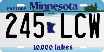 MN license plate 245LCW