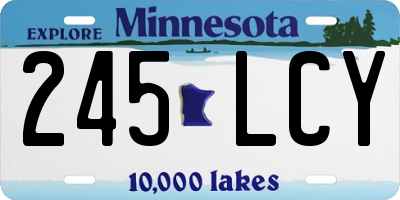 MN license plate 245LCY