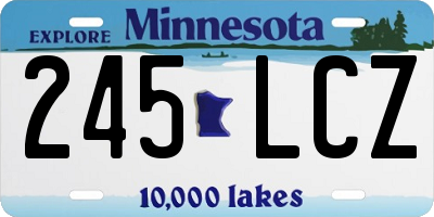MN license plate 245LCZ