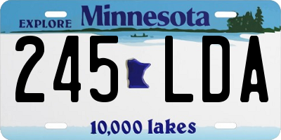MN license plate 245LDA