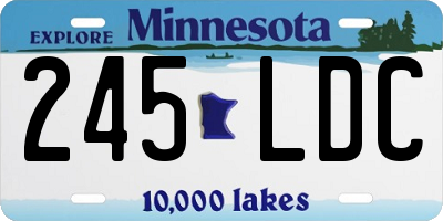 MN license plate 245LDC