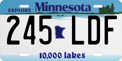 MN license plate 245LDF