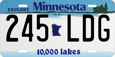 MN license plate 245LDG