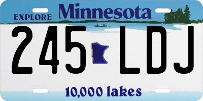 MN license plate 245LDJ
