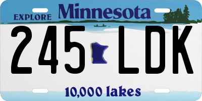MN license plate 245LDK