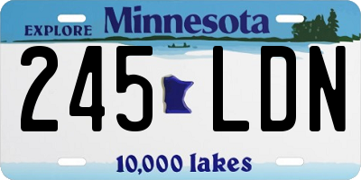 MN license plate 245LDN