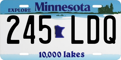 MN license plate 245LDQ