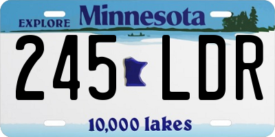 MN license plate 245LDR