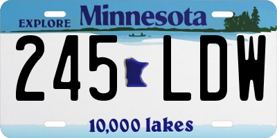 MN license plate 245LDW