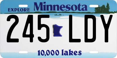 MN license plate 245LDY