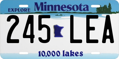 MN license plate 245LEA