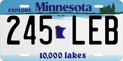 MN license plate 245LEB