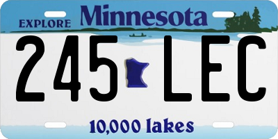 MN license plate 245LEC