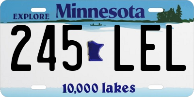 MN license plate 245LEL