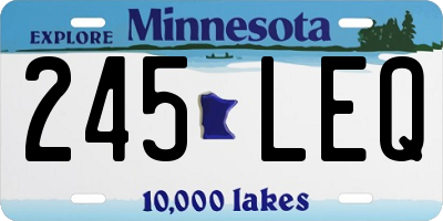 MN license plate 245LEQ