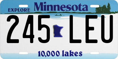 MN license plate 245LEU