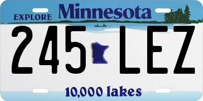 MN license plate 245LEZ
