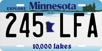 MN license plate 245LFA