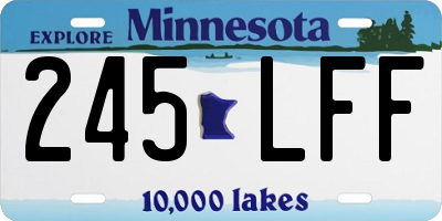 MN license plate 245LFF