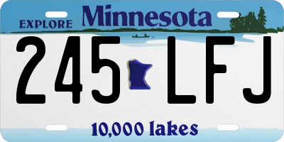 MN license plate 245LFJ