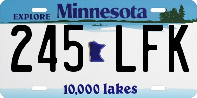 MN license plate 245LFK