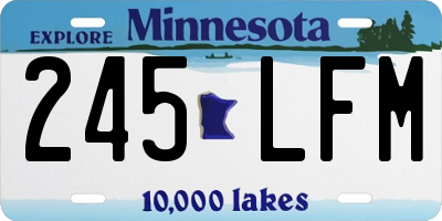 MN license plate 245LFM