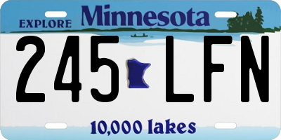 MN license plate 245LFN