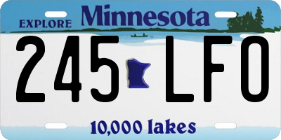 MN license plate 245LFO